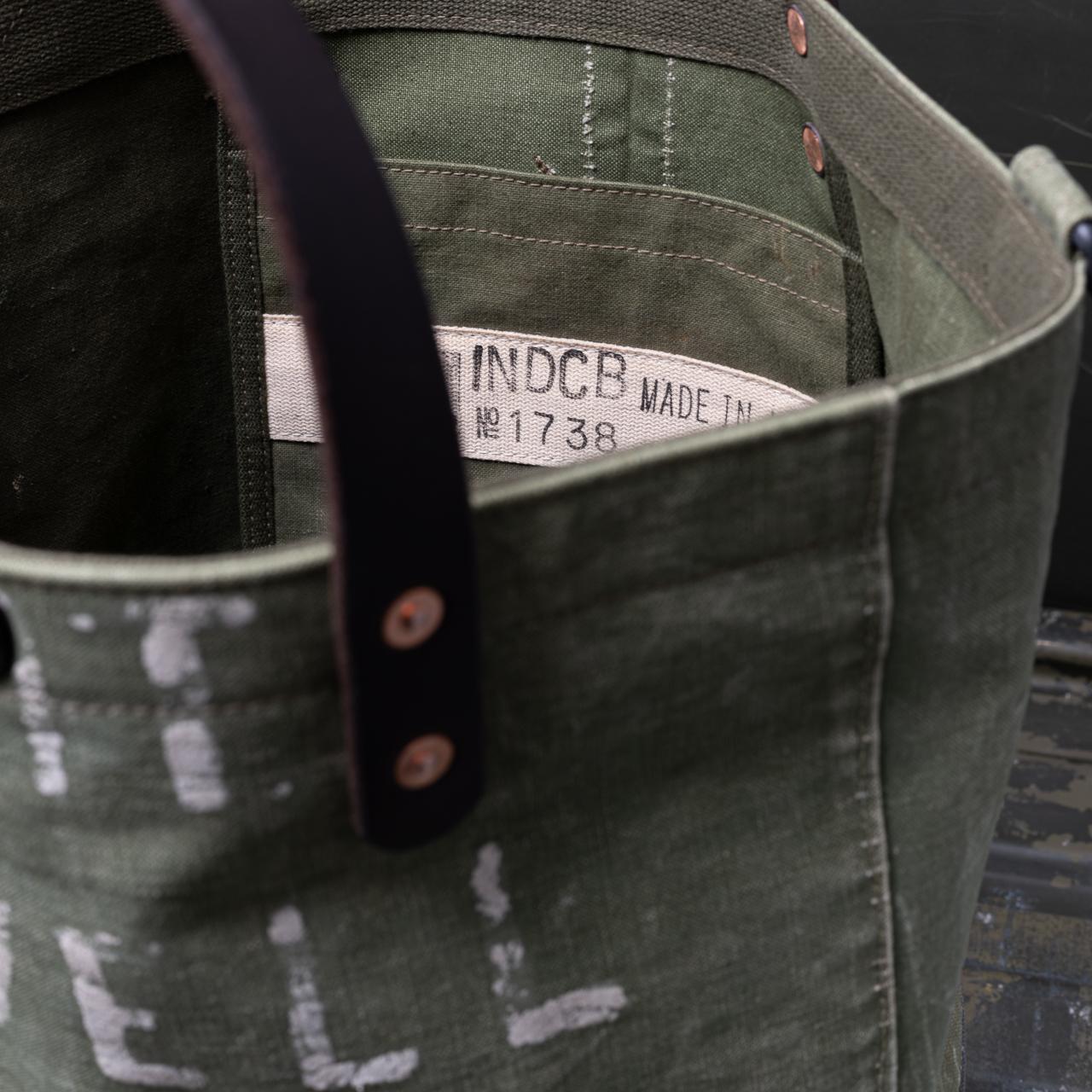 40's イギリス軍RASCヴィンテージキャンバストートバッグ丸底 IND1738 | 5枚目