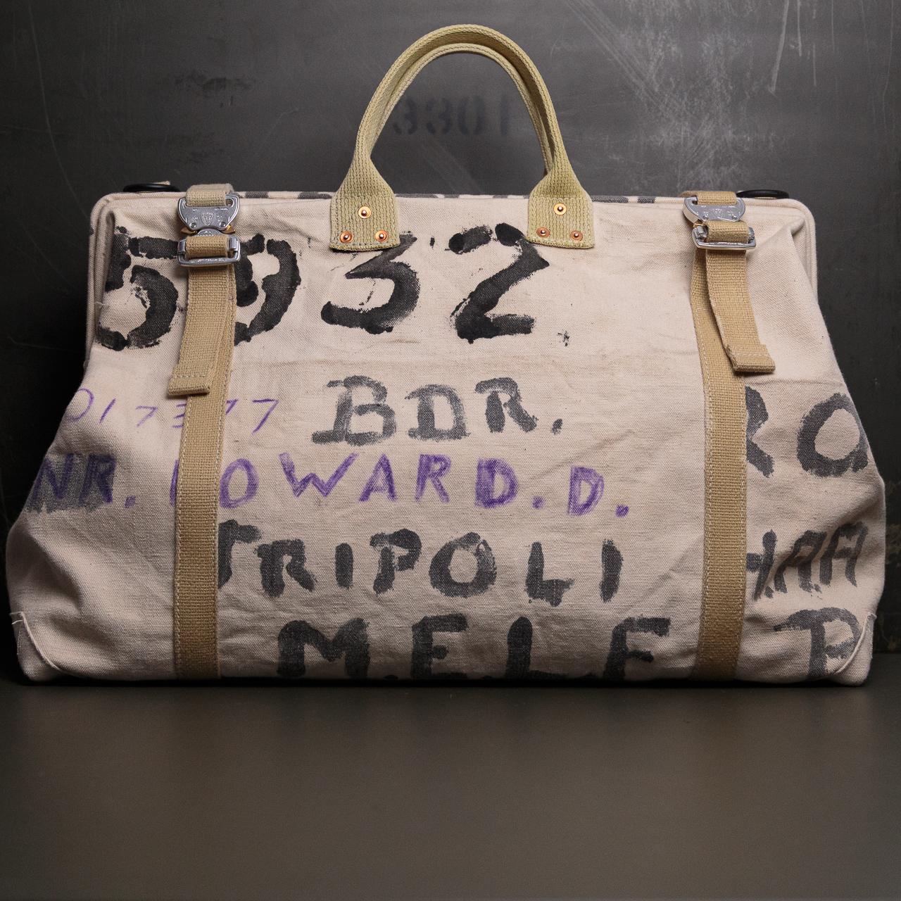 オリジナルマーキングがひかります1953イギリス軍MELF45cmフレーム入りキャンバスドクターバッグIND1704