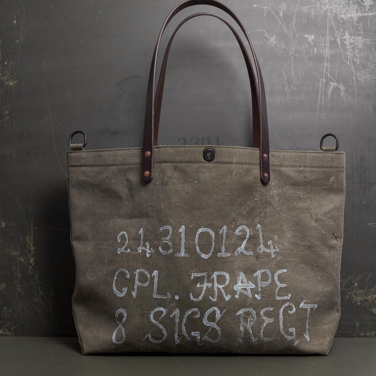 70's イギリス軍ヴィンテージキャンバストートバッグXL IND1715